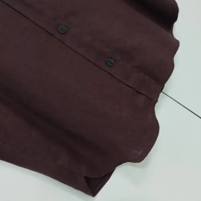 [SOLD OUT] 손정완 디자이너 브랜드 고급스런 다크 블랜드 린넨100% 블라우스