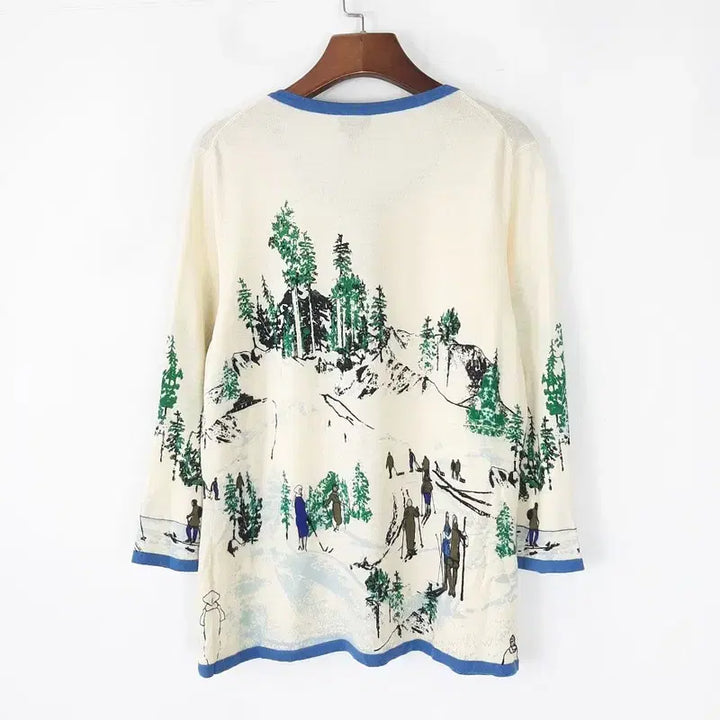 [BUNJANG] TALBOTS 미사용 아트 니트가디건 M / TALBOTS 미사용 아트 니트가디건 M