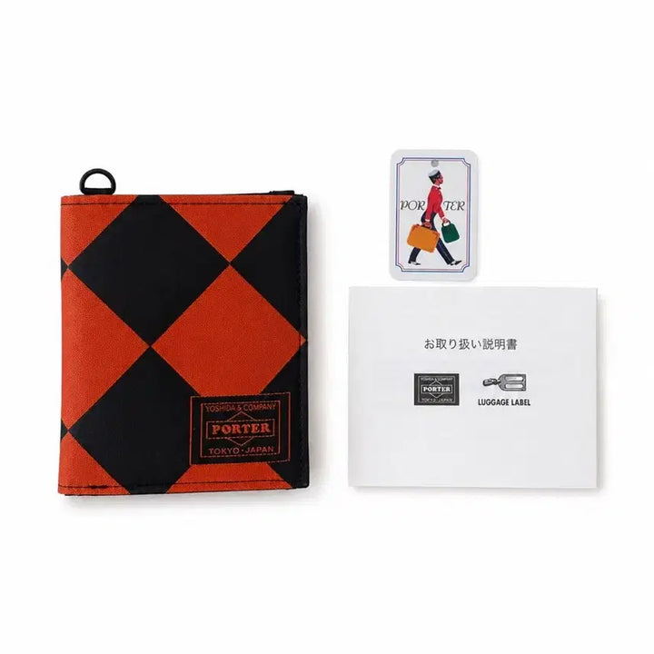[SOLD OUT] 요시다 포터 다이아몬드 체크 패턴 지갑