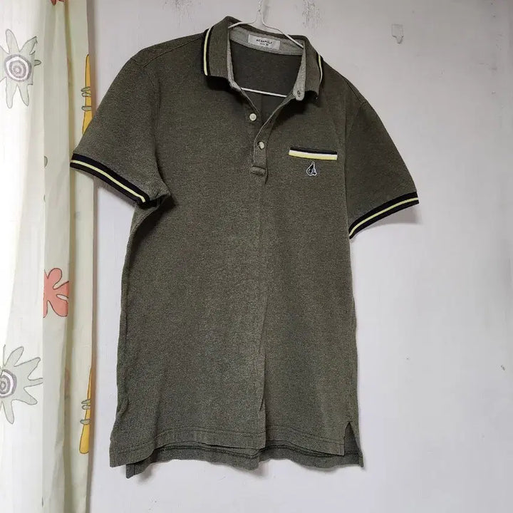 [BUNJANG] Beanpole Olive Green Slim Fit Polo Shirt / 빈폴 반팔 카라티 올리브색 100