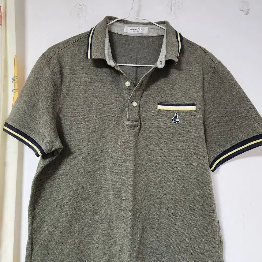 [BUNJANG] Beanpole Olive Green Slim Fit Polo Shirt / 빈폴 반팔 카라티 올리브색 100