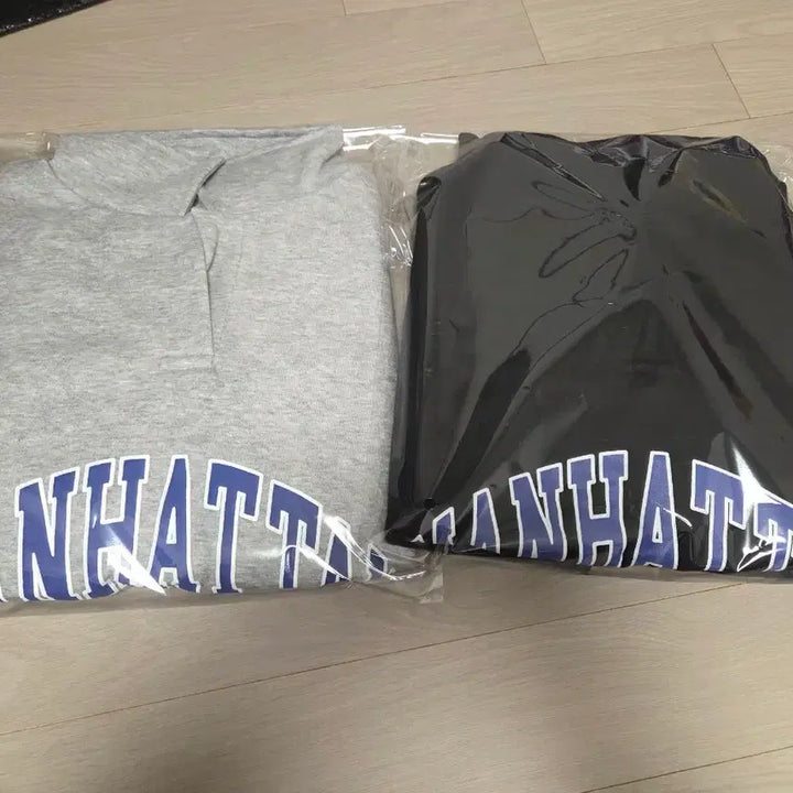 [BUNJANG] Unisex Gray Manhattan Lettering Sweatshirt / 남녀공용 그레이 맨투맨