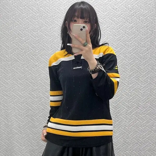 [BUNJANG] 리복 NHL 보스턴 블록코어 하키 져지 롱슬리브 M C11104 / 리복 NHL 보스턴 블록코어 하키 져지 롱슬리브 M C11104