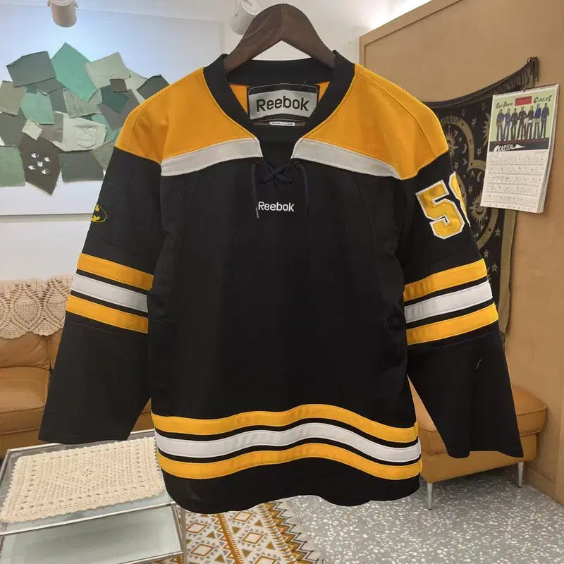 [BUNJANG] 리복 NHL 보스턴 블록코어 하키 져지 롱슬리브 M C11104 / 리복 NHL 보스턴 블록코어 하키 져지 롱슬리브 M C11104