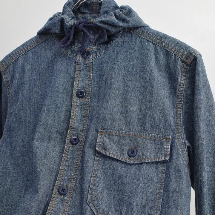 [BUNJANG] gu / denim hooded shirt / gu / denim hooded shirt