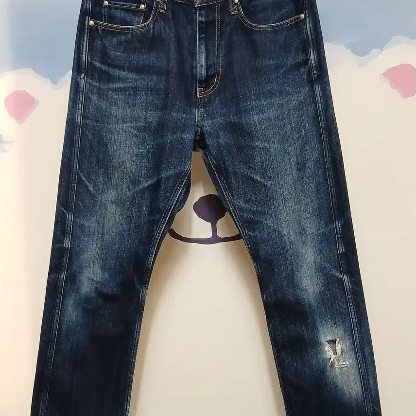 [BUNJANG] (M) BLUCO 워크 가먼트 일본 데님 크롭 청바지 / (M) BLUCO 워크 가먼트 일본 데님 크롭 청바지