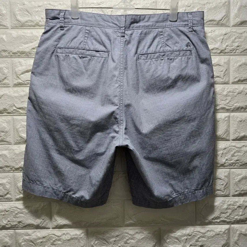 [BUNJANG] Calvin Klein Checkered Chino Shorts / 캘빈클라인 체크 치노 반바지 면 반바지 32