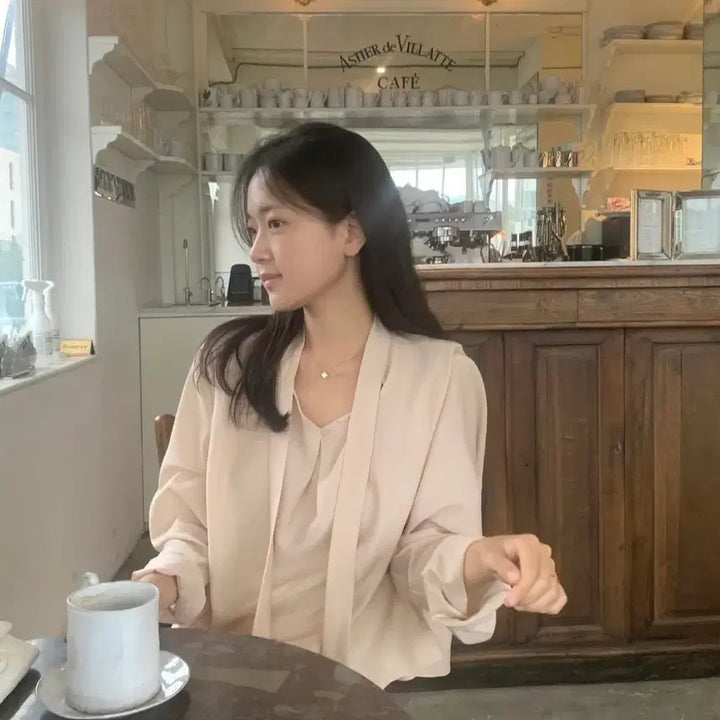 [BUNJANG] 샵보울 타이 블라우스 / 샵보울 타이 블라우스