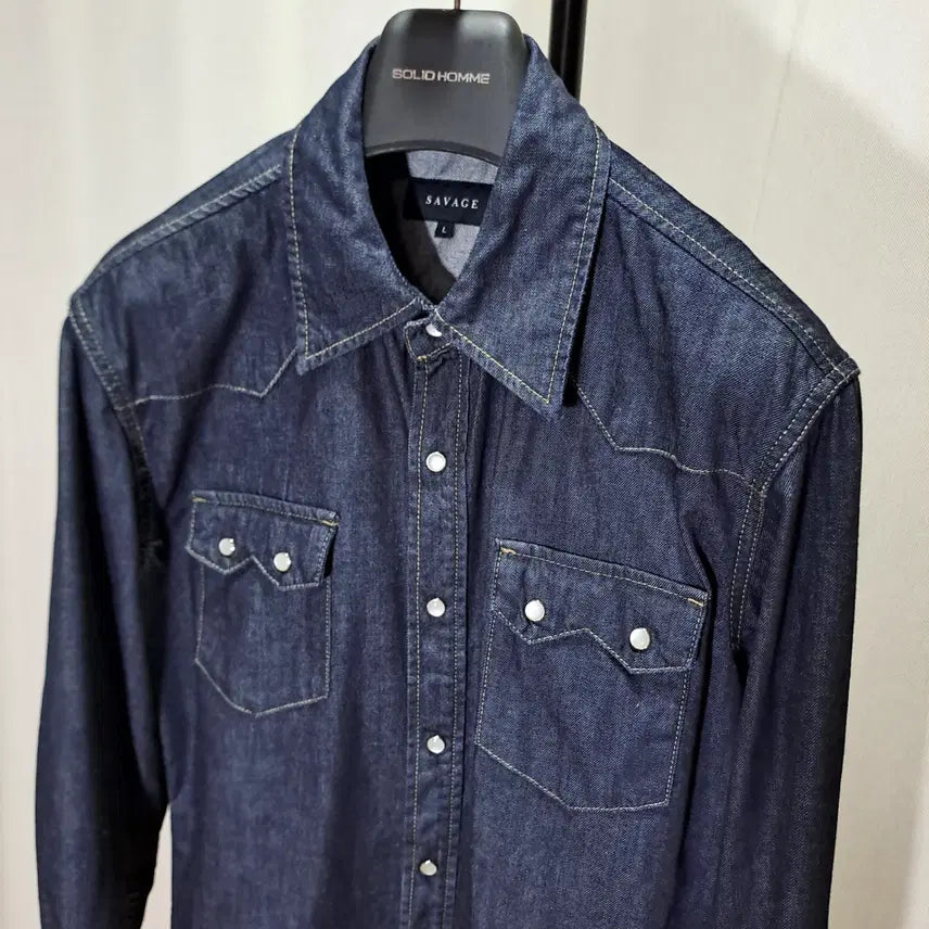 [SOLD OUT] (택포) 세비지 웨스턴 셔츠 L B829