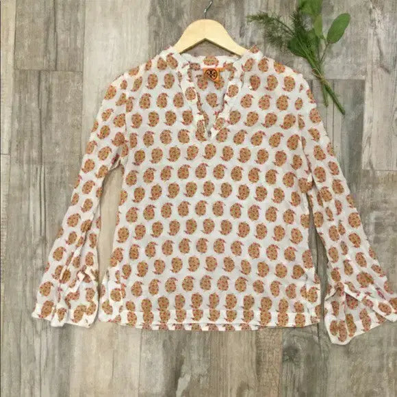 [BUNJANG] TORY BURCH 토리버치 시어코튼 페이즐리패턴 시그니처 튜닉 탑 / TORY BURCH 토리버치 시어코튼 페이즐리패턴 시그니처 튜닉 탑