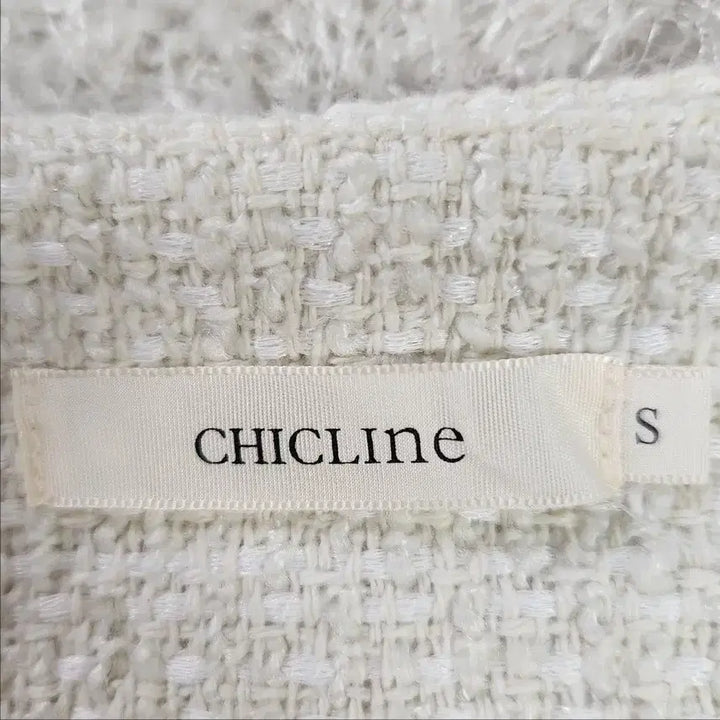 [BUNJANG] [새상품] CHICLINE 트위드더블 버튼  원피스형 코트 S / [새상품] CHICLINE 트위드더블 버튼  원피스형 코트 S