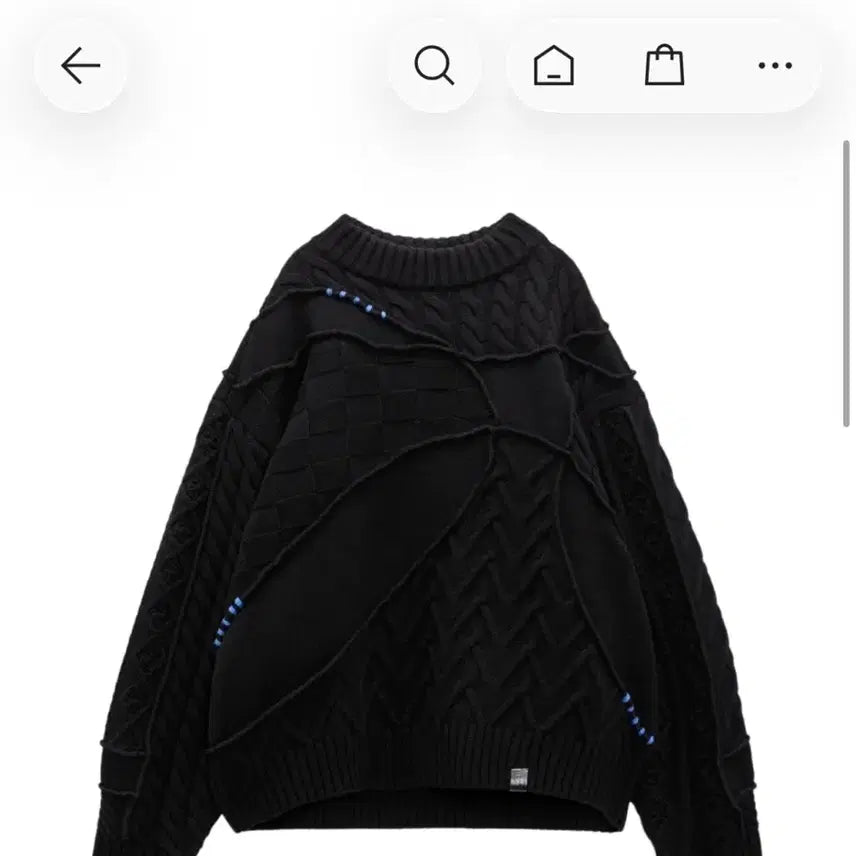 [BUNJANG] (L-XL)자라x아더에러 패치워크 오버사이즈 니트 판매합니다. / (L-XL)자라x아더에러 패치워크 오버사이즈 니트 판매합니다.