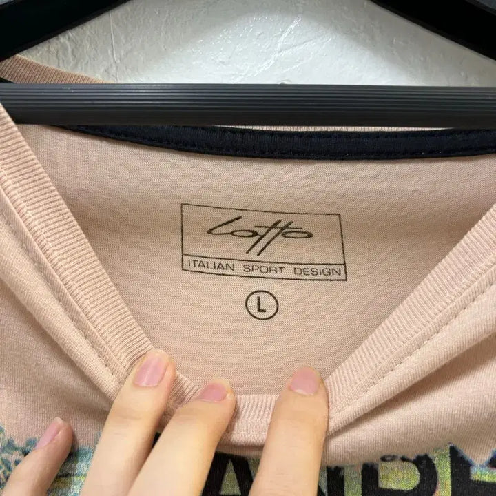 [BUNJANG] LOTTO ITALY Beige Cotton T-shirt / LOTTO ITALY 반팔 티 여 55/66 J5617