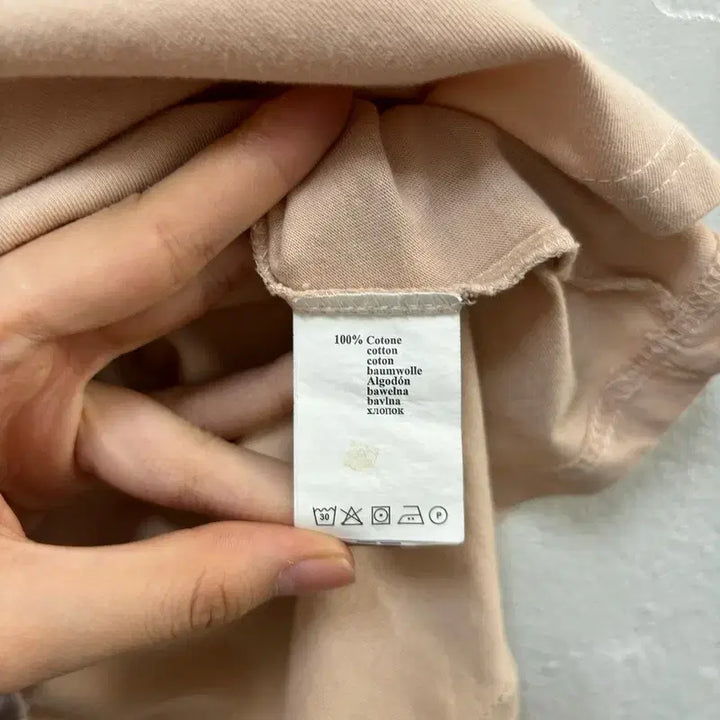 [BUNJANG] LOTTO ITALY Beige Cotton T-shirt / LOTTO ITALY 반팔 티 여 55/66 J5617