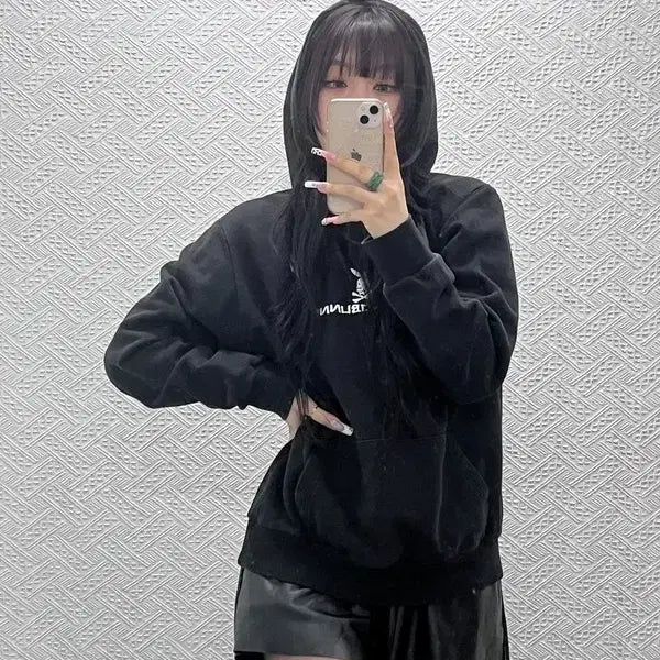 [BUNJANG] 빈티지 스컬버니 스트릿 펑크 고딕 로고 후드티 L C11113 / 빈티지 스컬버니 스트릿 펑크 고딕 로고 후드티 L C11113