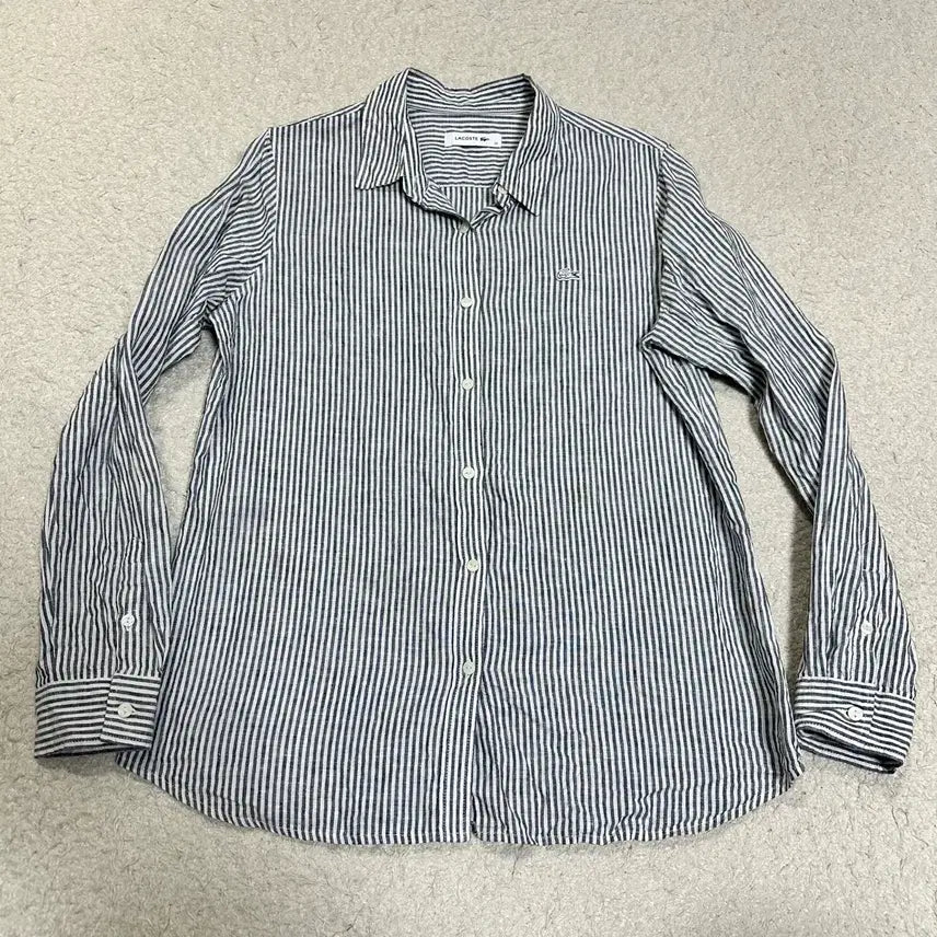 [SOLD OUT] 라코스테 린넨 셔츠 스트라이프 여성 100