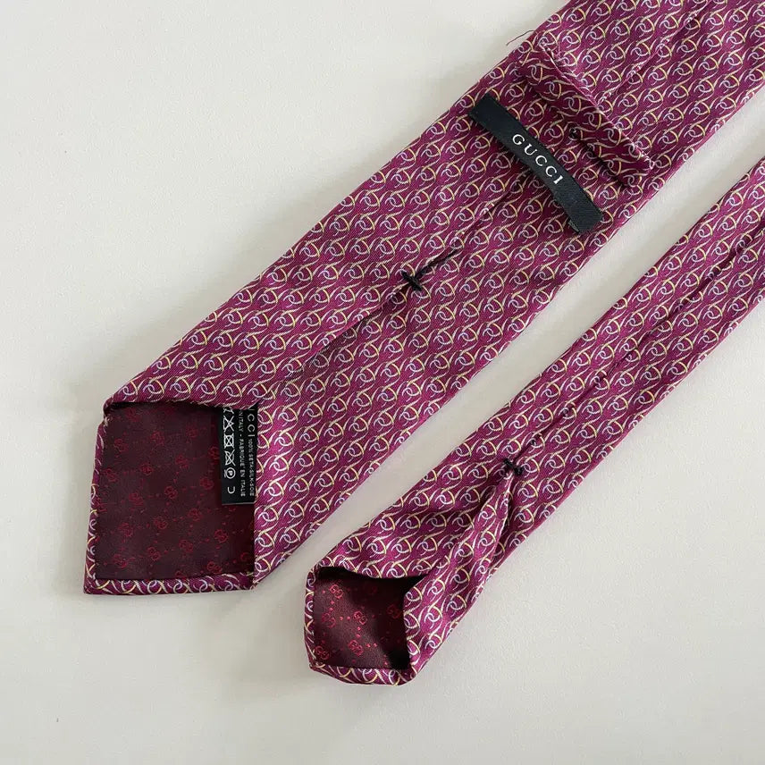 [BUNJANG] Gucci Pattern Silk Tie / 구찌 패턴 넥타이