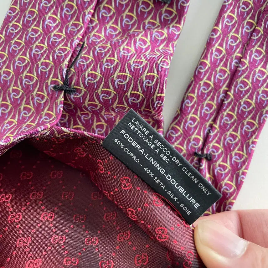 [BUNJANG] Gucci Pattern Silk Tie / 구찌 패턴 넥타이