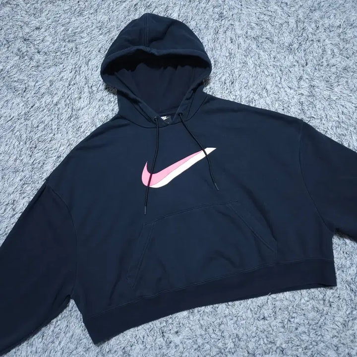 [SOLD OUT] 나이키) L 여자 오버핏 스우시 크롭후드티 / 왕눈이샵