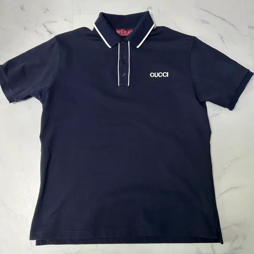[BUNJANG] Gucci Polo Shirt (Navy) - New Condition / [새상품급,M사이즈] 네이비 구찌 폴로셔츠(카라티,피케) 팝니다