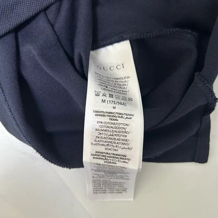 [BUNJANG] Gucci Polo Shirt (Navy) - New Condition / [새상품급,M사이즈] 네이비 구찌 폴로셔츠(카라티,피케) 팝니다