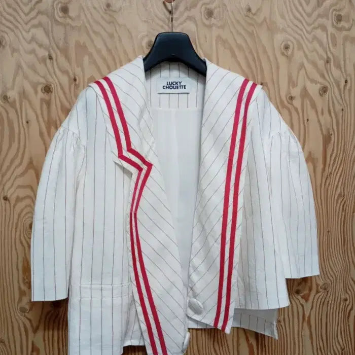 [BUNJANG] Lucky Chouette Striped Sailor Collar Jacket / 럭키슈에뜨 스트라이프 세일러 카라 쟈켓