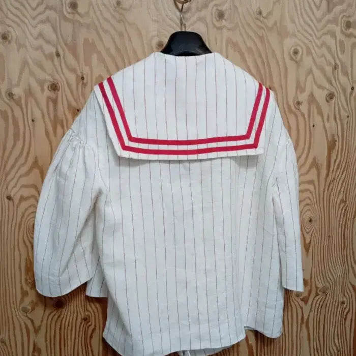 [BUNJANG] Lucky Chouette Striped Sailor Collar Jacket / 럭키슈에뜨 스트라이프 세일러 카라 쟈켓