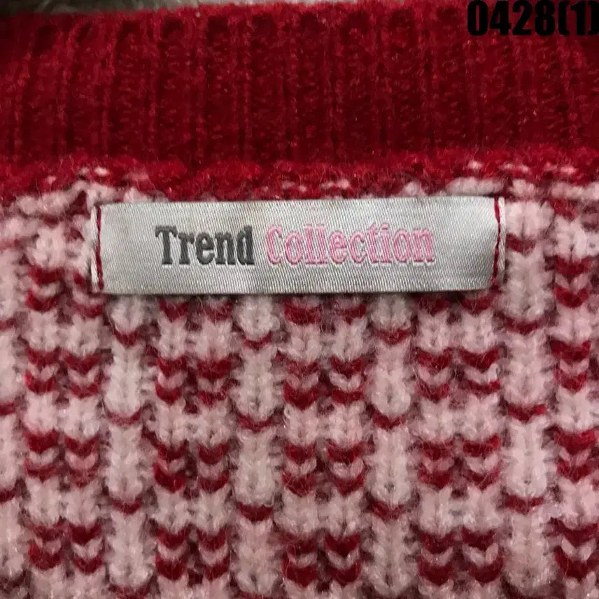 [BUNJANG] Trend collection 레드 패턴 가디건 F (단추깨짐) / Trend collection 레드 패턴 가디건 F (단추깨짐)