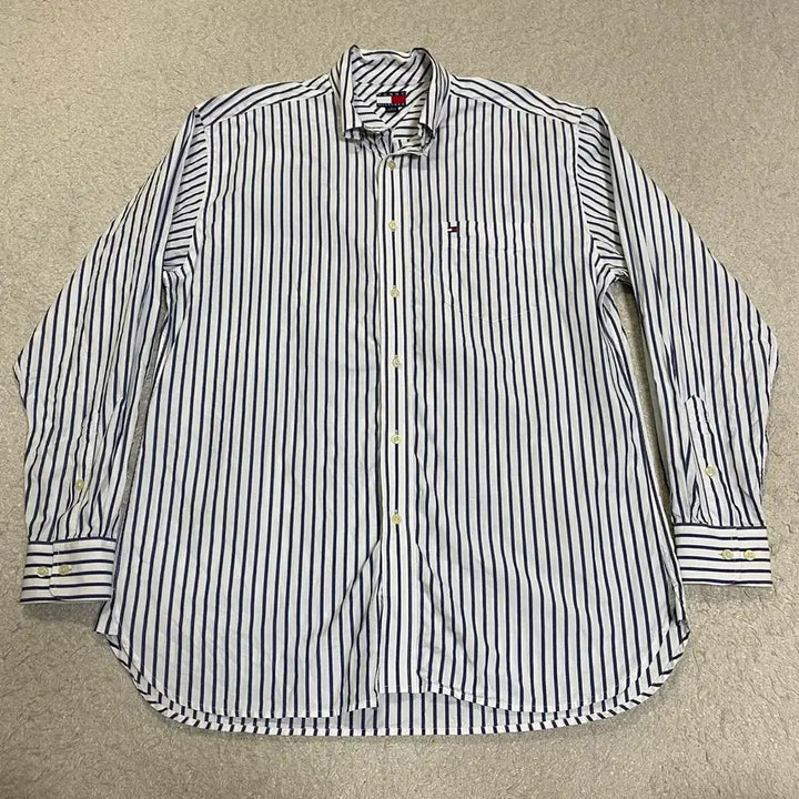 [BUNJANG] Tommy Hilfiger Stripe Long Sleeve Shirt / 타미힐피거 스트라이프 긴팔 셔츠