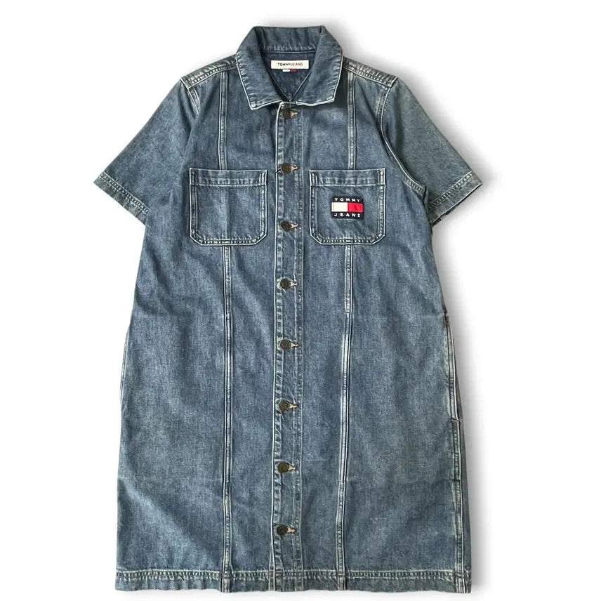 [BUNJANG] Tommy Hilfiger Denim Shirt Dress M / 타미힐피거 데님셔츠 원피스 M