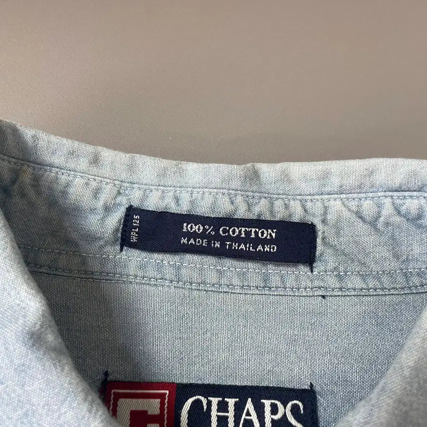 [BUNJANG] Chaps Ralph Lauren 90s Light Wash Denim Shirt L / 챕스 랄프로렌 90s 연청 데님셔츠 L
