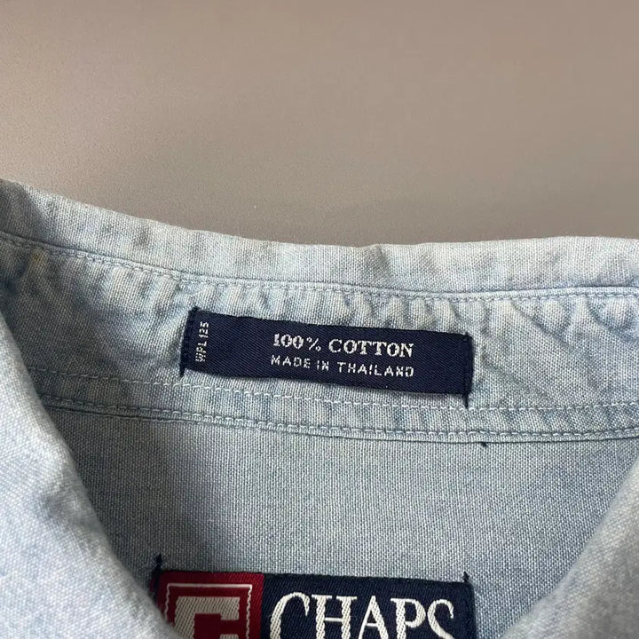 [BUNJANG] Chaps Ralph Lauren 90s Light Wash Denim Shirt L / 챕스 랄프로렌 90s 연청 데님셔츠 L