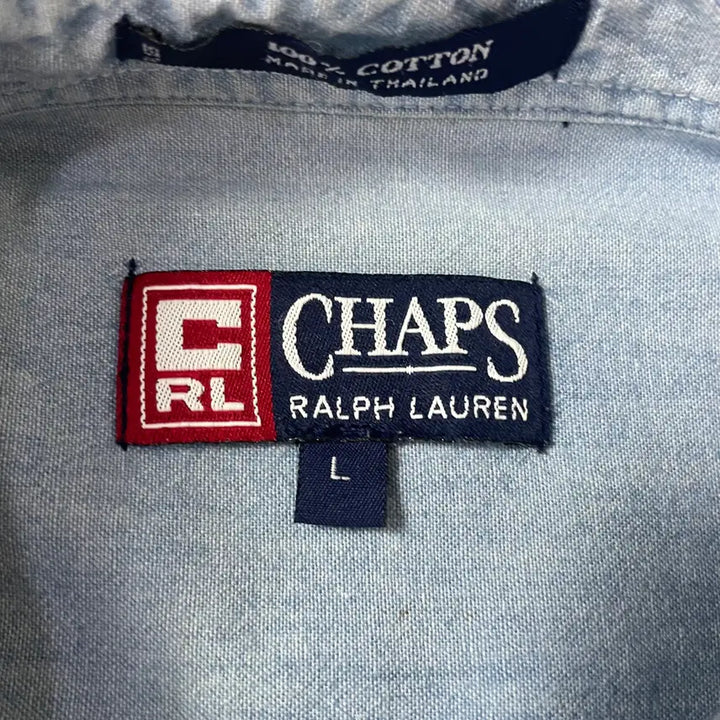 [BUNJANG] Chaps Ralph Lauren 90s Light Wash Denim Shirt L / 챕스 랄프로렌 90s 연청 데님셔츠 L
