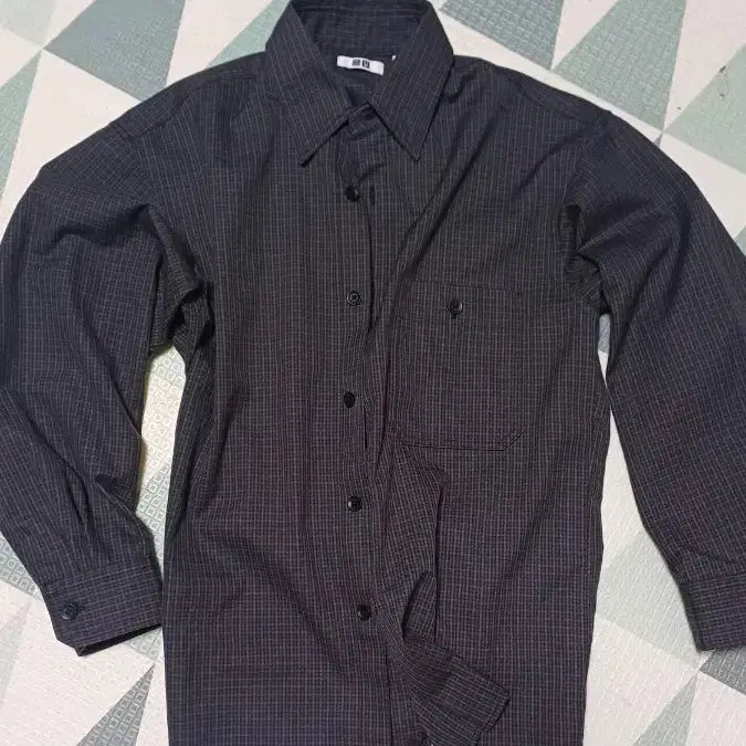 [BUNJANG] Uniqlo U Twill Work Oversized Check Shirt M / 유니클로 U 트윌 워크 오버사이즈 체크 셔츠 M
