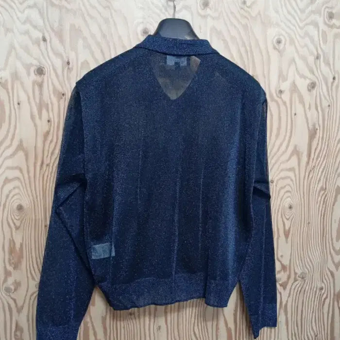 [BUNJANG] Barneys New York Joy Sheer Cardigan Metal Blue / 바니스뉴욕 조이 시스루 셔츠 가디건 메탈블루