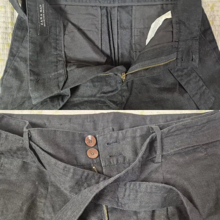 [BUNJANG] ZARA Men Linen Wide 8-Part Pants / 자라맨 린넨 와이드8부바지