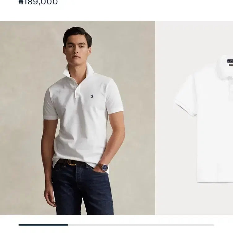 [SOLD OUT] 폴로 정품 pk티 큐알 화이트 커스텀슬림