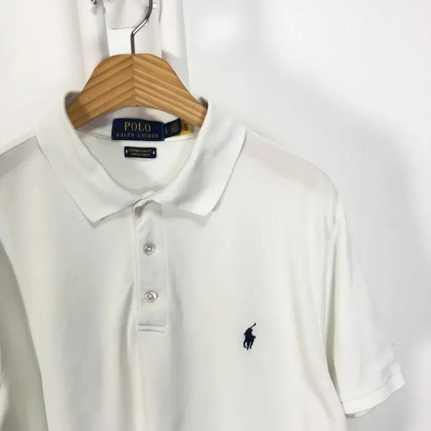 [SOLD OUT] 폴로 정품 pk티 큐알 화이트 커스텀슬림