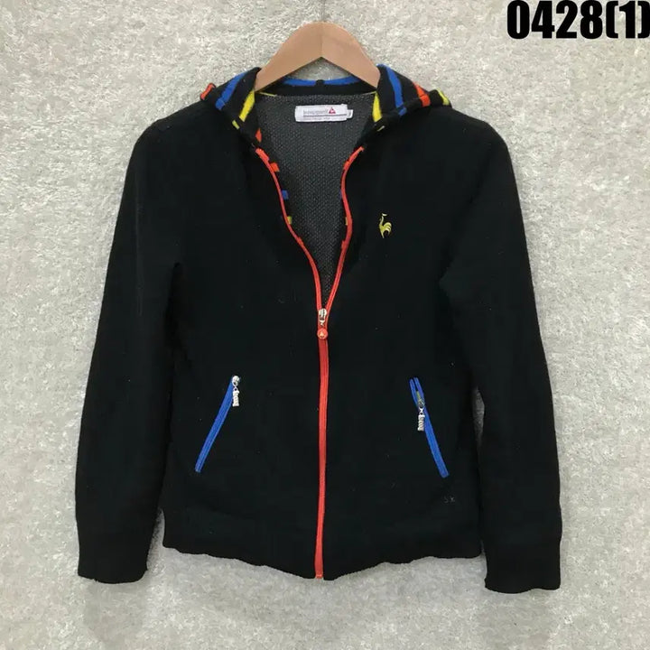 [BUNJANG] Le Coq Sportif Black Hooded Zip-up Jacket (M) / 르꼬끄 블랙 후드집업 m