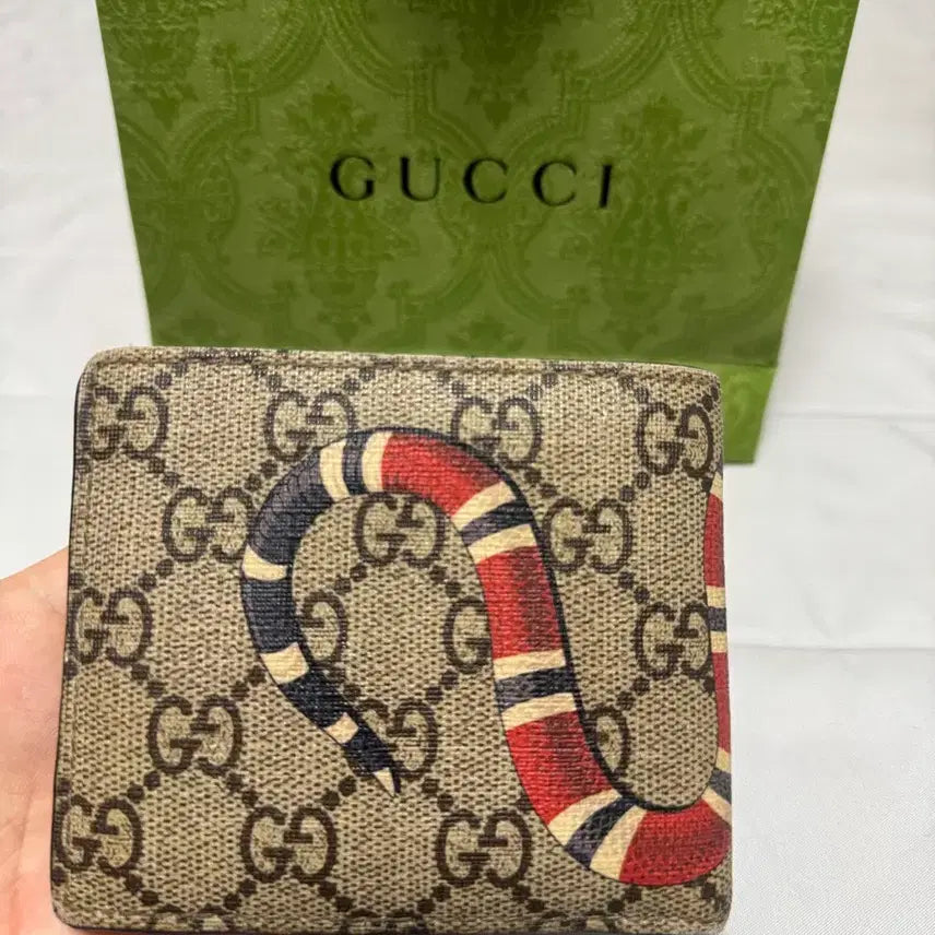 [BUNJANG] Gucci Snake Bi-fold Wallet / [정품] 구찌 스네이크 반지갑