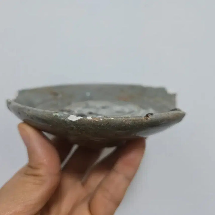 [SOLD OUT] 골동품 조선초기 분청자 백상감 인화문 접시(진품 보장)