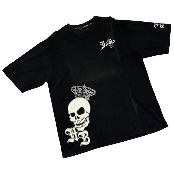 [BUNJANG] HoBo Denim Skull Crown Graphic T-shirt / [HoBo Denim] 스컬 크라운 그래픽 티셔츠