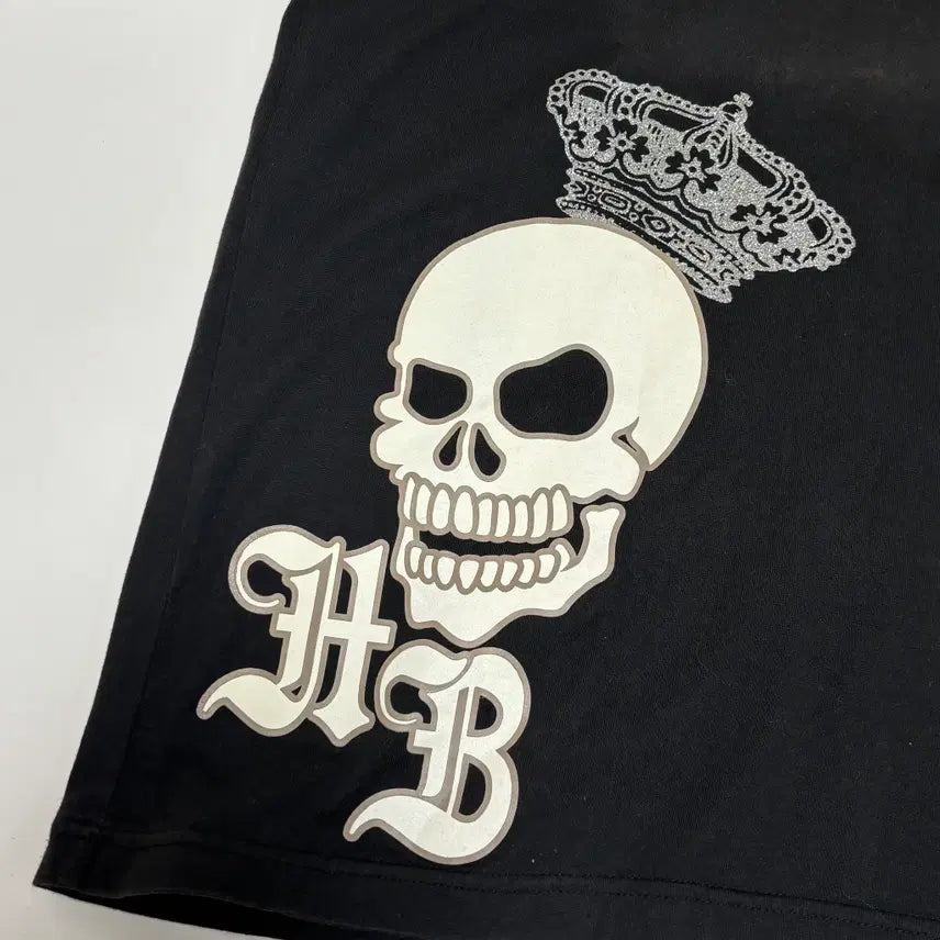 [BUNJANG] HoBo Denim Skull Crown Graphic T-shirt / [HoBo Denim] 스컬 크라운 그래픽 티셔츠