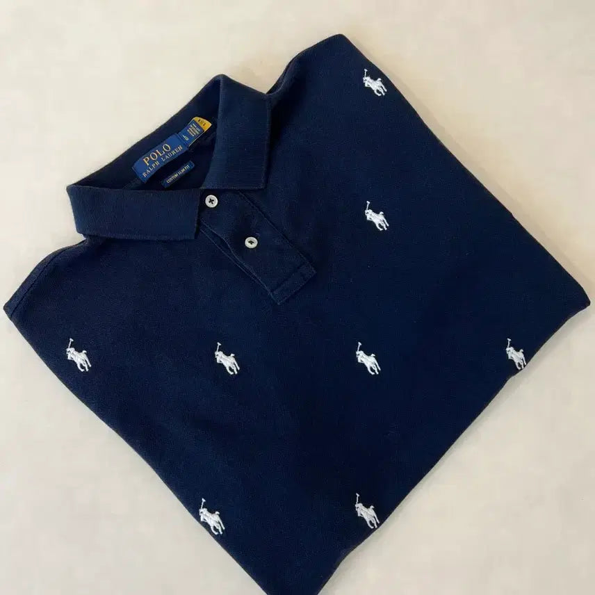 [BUNJANG] Polo Ralph Lauren Slim Fit Multi-Pony Polo Shirt / (백화점판) 폴로 멀티포니 반팔 카라티 슬림핏 L(105)