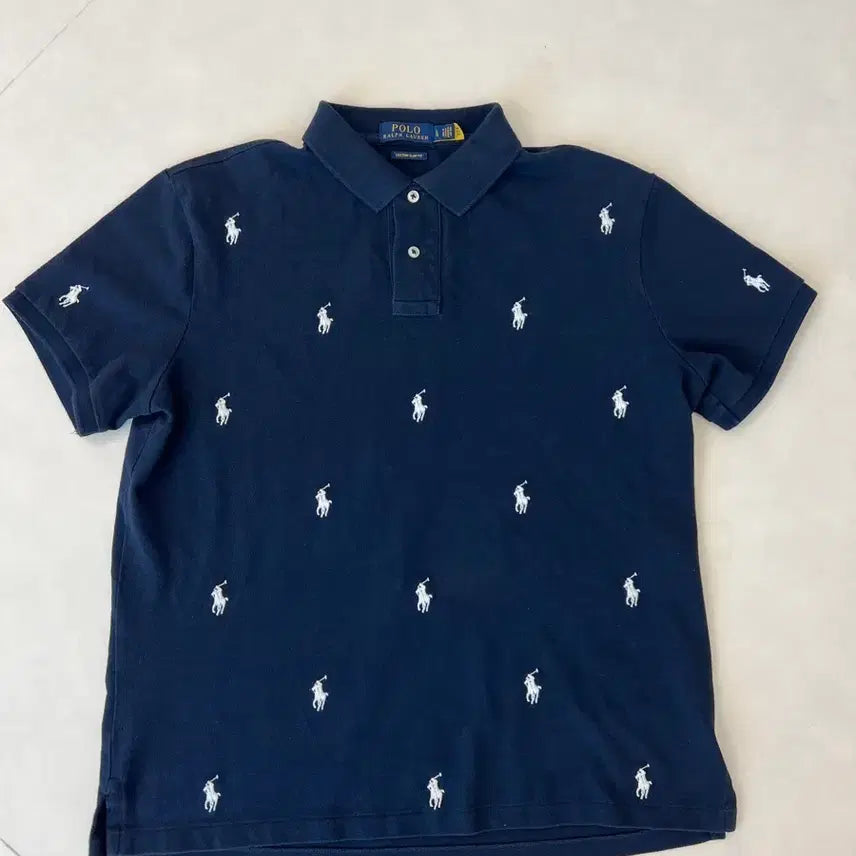 [BUNJANG] Polo Ralph Lauren Slim Fit Multi-Pony Polo Shirt / (백화점판) 폴로 멀티포니 반팔 카라티 슬림핏 L(105)