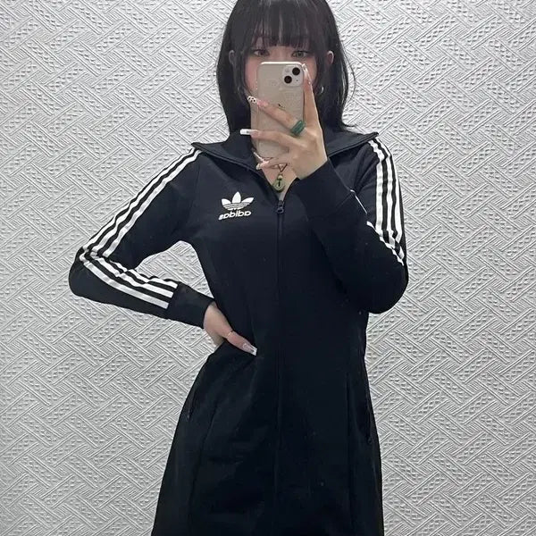 [BUNJANG] Adidas Y2K Europa Mini Dress / 아디다스 Y2K 유로파 딱붙핏 져지 미니 원피스 90 C11121