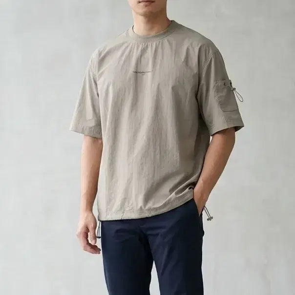 [BUNJANG] A.D Studio Woven Short Sleeve T-shirt / [100]에이디스튜디오 우븐 반팔티