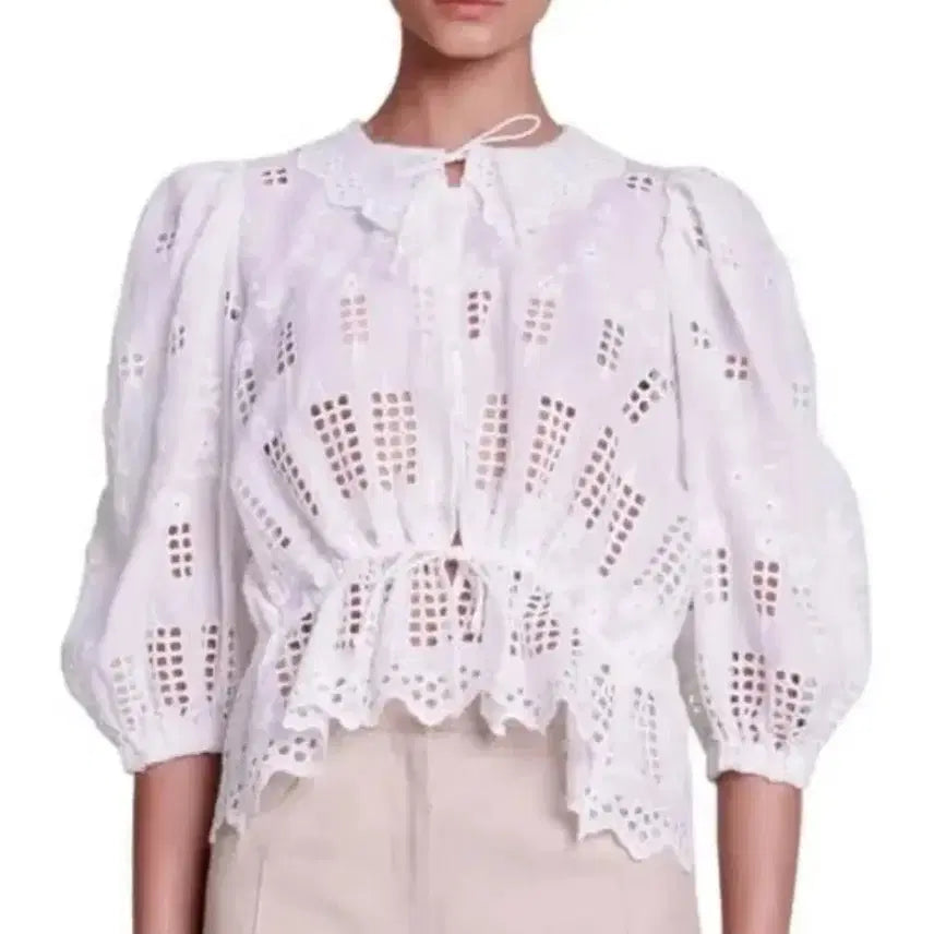 [SOLD OUT] maje 마쥬 오픈워크 자수 블라우스