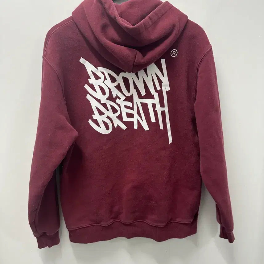 [SOLD OUT] [만원 아라비아빈티지]브라운브레스 버건디 후드티 90