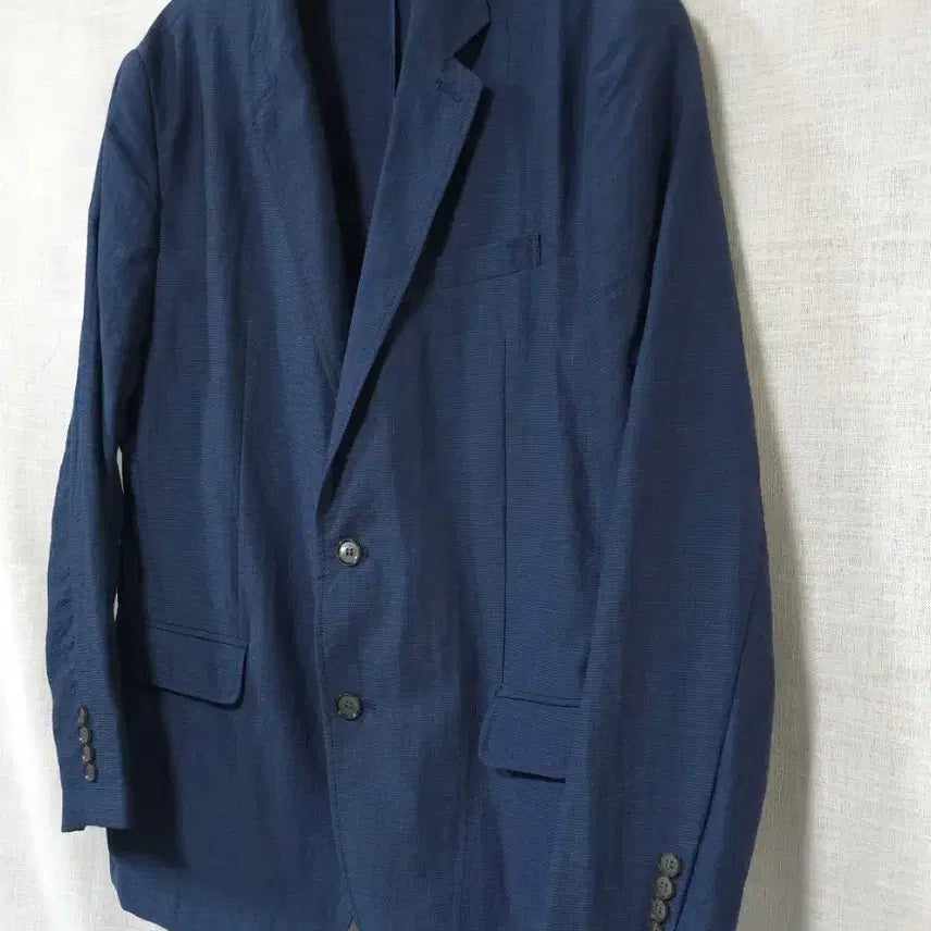 [SOLD OUT] 씨저스 속비치는 여름 마 린넨 투버튼 블레이저 정장 자켓 마이 110